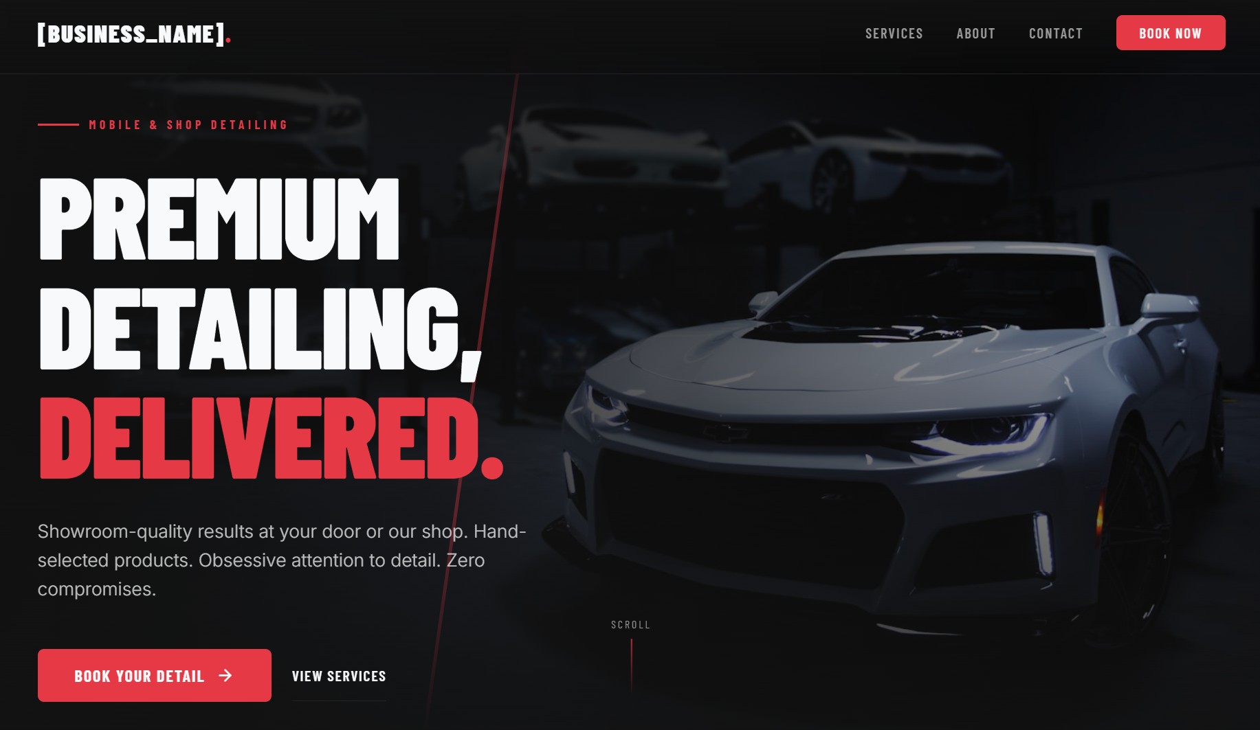 Auto Detailing website template by Digital Downtown Main, St. Louis